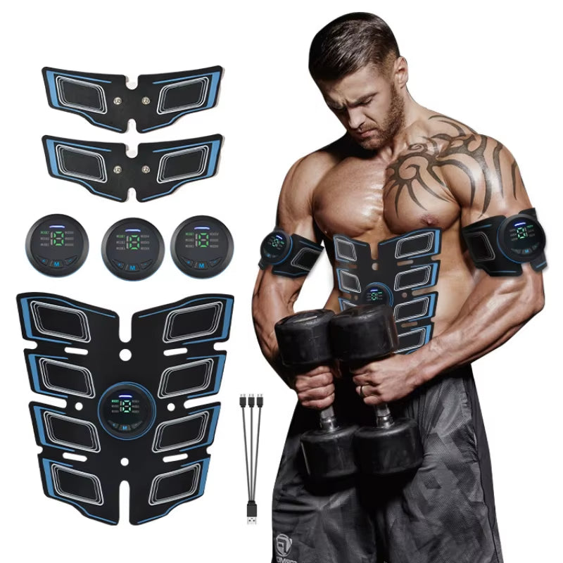 EMS Abdominal Muscle Trainer Portable Massager Electronic Training Belt Exercise Fitness Equipment Toning Arm Back Body Massager