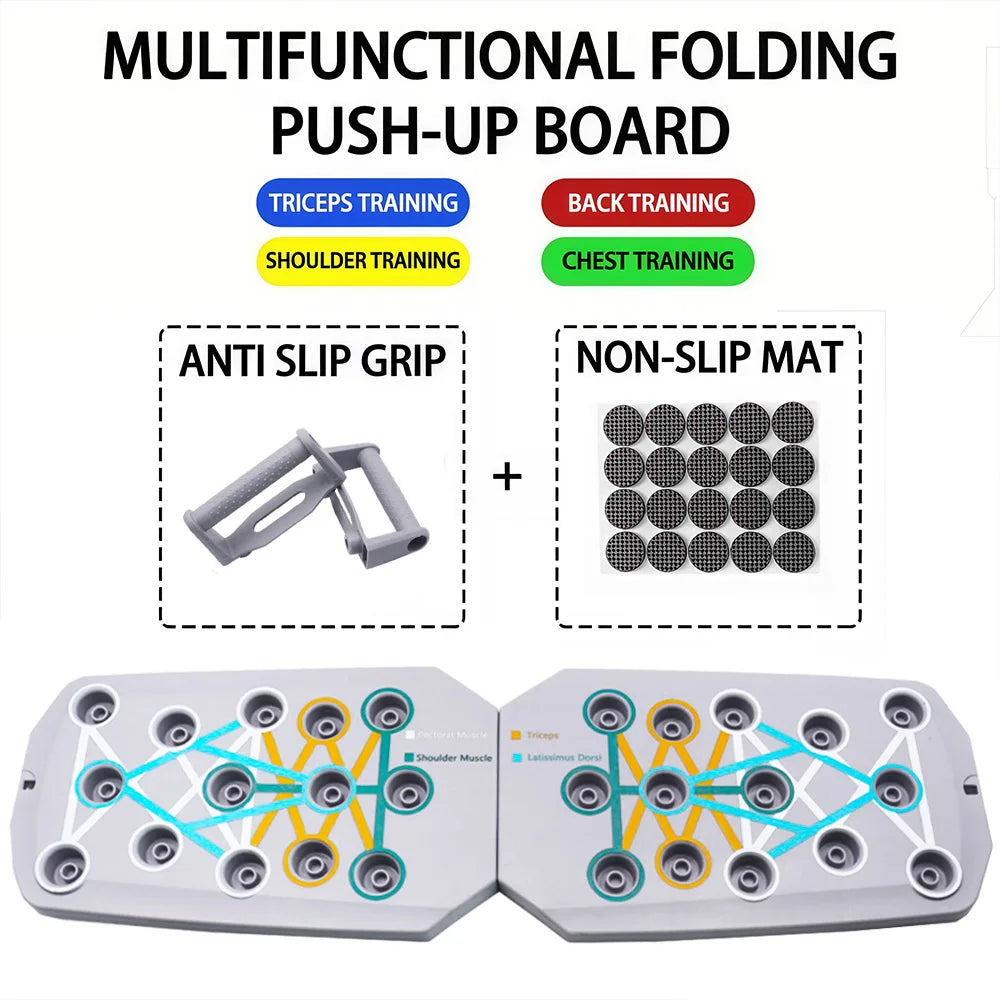 Portable Multifunctional Push-Up Board Set for Comprehensive Chest, Abdomen, Arms, and Back Training