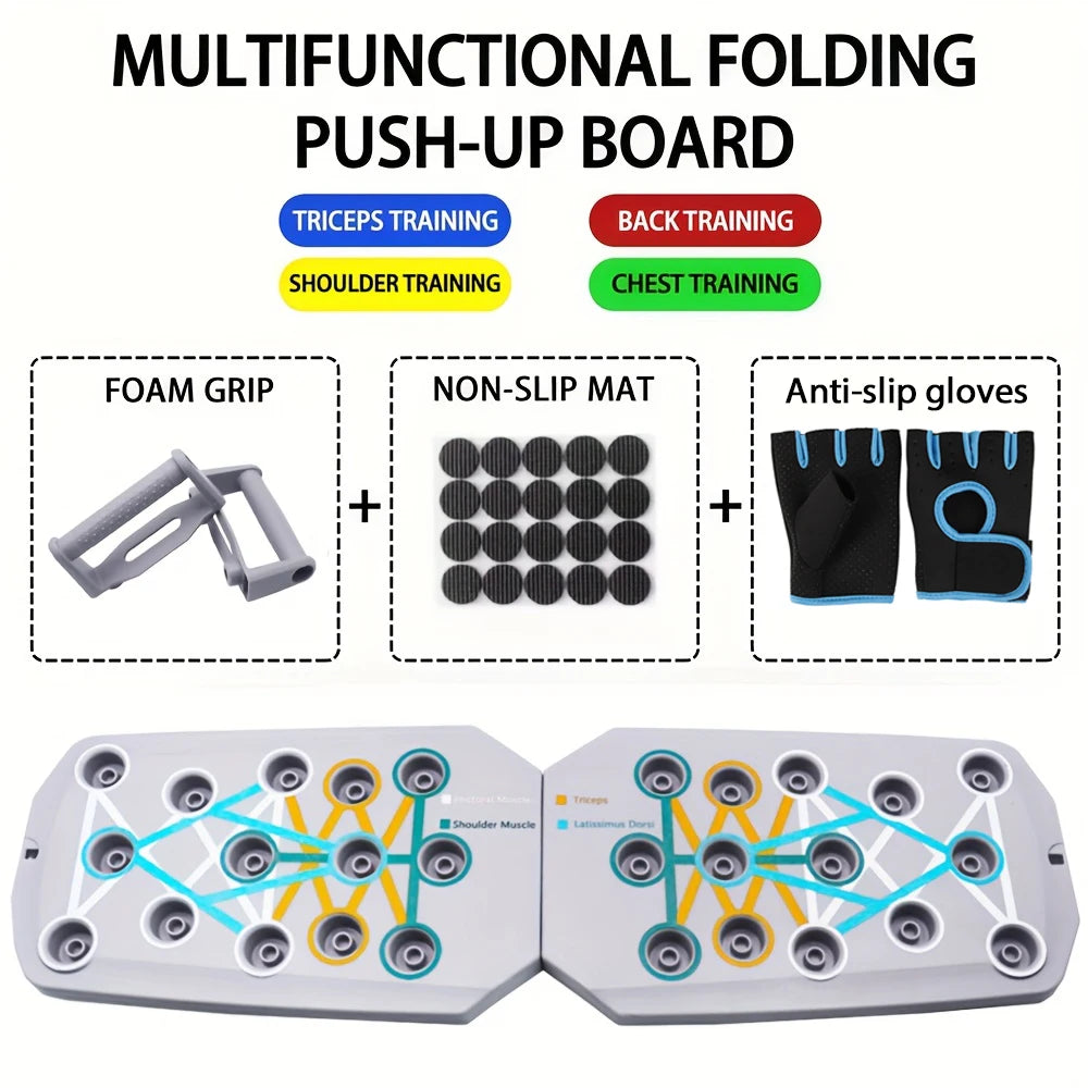 Portable Multifunctional Push-Up Board Set for Comprehensive Chest, Abdomen, Arms, and Back Training
