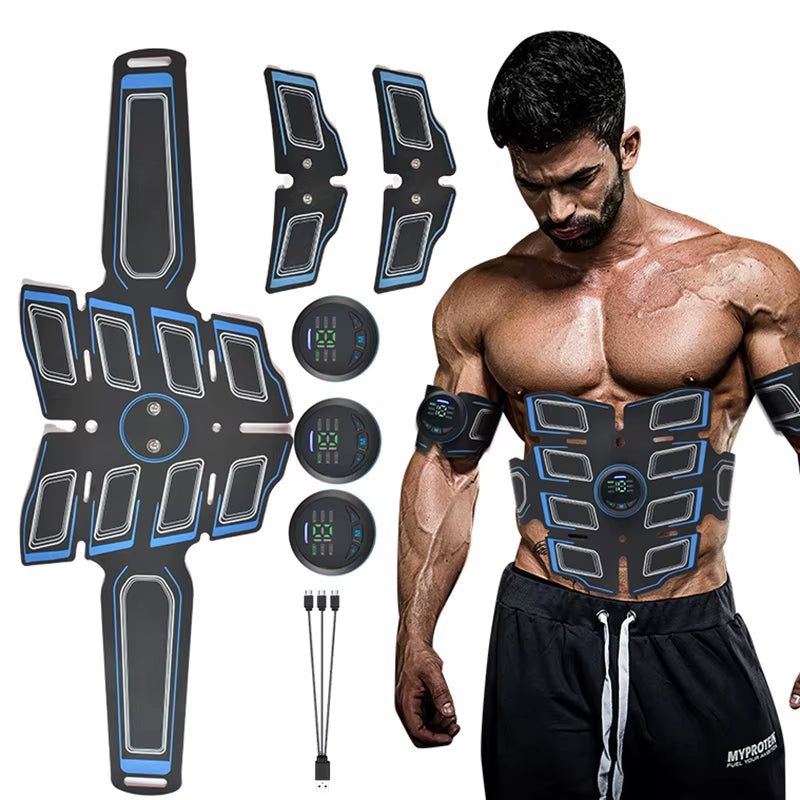 EMS Abdominal Muscle Trainer Portable Massager Electronic Training Belt Exercise Fitness Equipment Toning Arm Back Body Massager