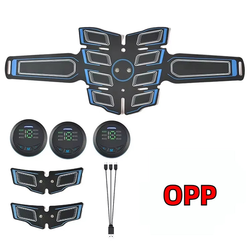 EMS Abdominal Muscle Trainer Portable Massager Electronic Training Belt Exercise Fitness Equipment Toning Arm Back Body Massager